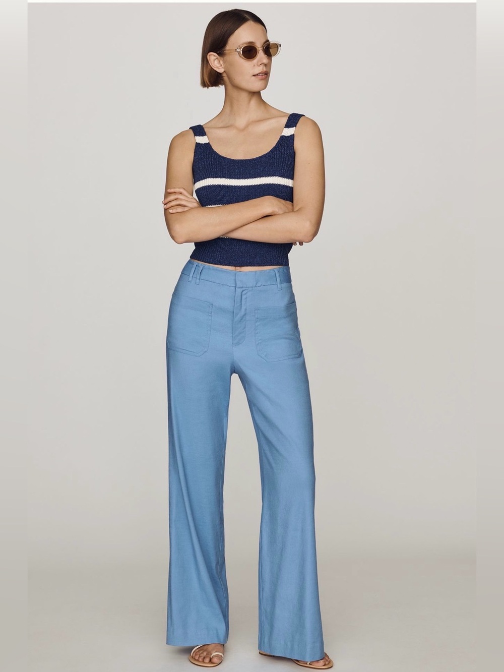 Anthropologie Maeve Jude Linen Blend Stretch Trousers